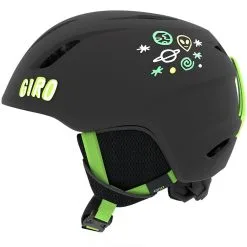 Giro Launch Skihelm Matte Black/Bright Green Alien Kinder