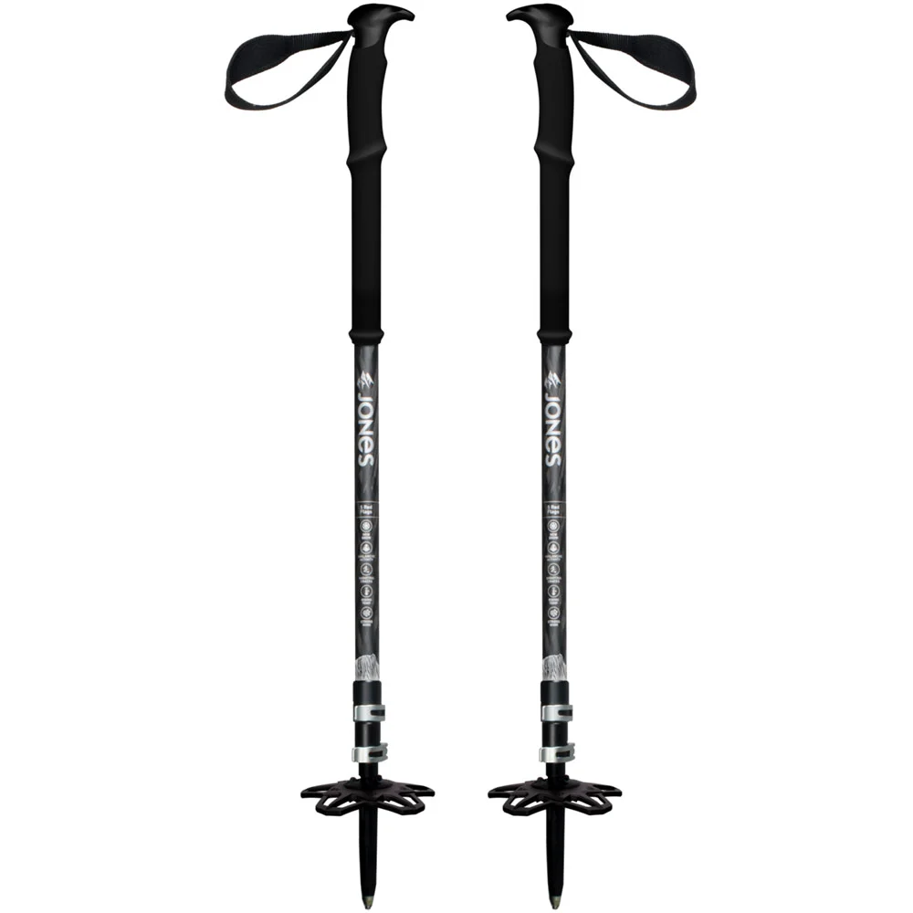 Jones Talon Pro Carbon-Teleskopstöcke Black Damen, Herren