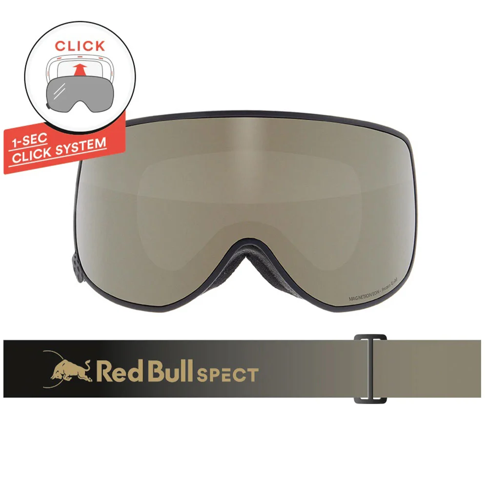 Red Bull SPECT Eyewear Magnetron Eon Skibrille Black Gold/Frozen Gold + Cloudy Snow Damen, Herren â Bild 2