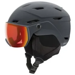 Smith Survey Skihelm Matte Charcoal/CP Everyday Red Mirror Damen, Herren